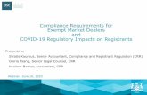 Registrant Outreach Webinar: Compliance Requirements for ......Compliance Requirements for Exempt Market Dealers and COVID-19 Regulatory Impacts on Registrants Webinar: June 10, 2020
