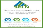 GUIDANCE FOR CONVERSATIONS - Employment FirstThe ultimate goal of guided conversations is to identify and design a person’s pathway towards rewarding employment. This publication