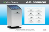 AO 3000G3 · As a photo-catalytic air purifier, it uses a UV lamp to convert the carbon-based molecules into harmless molecules, like carbon dioxide and water vapor. Cutting Edge