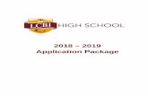 2018 – 2019 Application Package - LCBI High School · 2018. 5. 28. · Saskatchewan Dorm Students: This contract is an agreement to fulfill payments of all Student/Activity Fees,