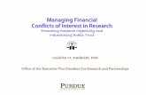 Managing Financial Conflicts of Interest in Research · Plan and discuss changes in the Significant Financial Interests, if any. The Ombudsmen for the graduate students will submit