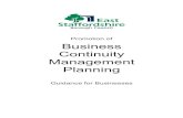 Promotion of Business Continuity Management Planning...1 Promotion of Continuity Management Planning for Businesses 1.1 The information contained in this document is designed to guide