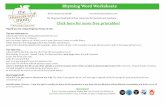 Rhyming Word Worksheets · 2020. 5. 1. · Welcome to our group! You received this printable because you’ve subscribed to receive free newsletter updates from The Measured Mom.