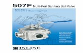 507F Multi-Port Sanitary Ball Valve V8.4.pdf · CL / BW EW (lbs) 1/2 4.00 5.89 5.86 0.43 0.94 0.97 1.97 0.20 0.35 F05 3.28 ... 20 Stem Bearing PEEK 21 Body Bolt 304SS 20 22 Body Bolt