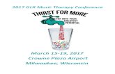 March 15-19, 2017 Crowne Plaza Airport Milwaukee, Wisconsinglr-amta.org/2017conference/glr2017-program.pdf · 2017. 3. 13. · GLR Mentor Program Meet and Lobby Greet (Bring your