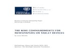 THE NINE COMMANDMENTS FOR NEWSPAPERS ON TABLET … · 2018. 3. 29. · THE NINE COMMANDMENTS FOR NEWSPAPERS ON TABLET DEVICES 5 Introduction – One tablet to cure them all? ‘Nobody