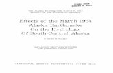 On the Hydrology Of South-Central Alaska · 2007. 7. 19. · THE ALASKA EARTHQUAKE, MARCH 27, 1964: EFFECTS ON THE HYDROLOGIC REGIMEN EFFECTS OF THE MARCH 1964 ALASKA EARTHQUAKE ON