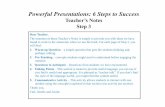Powerful Presentations: 6 Steps to Success · 2017. 8. 18. · Powerful Presentations: 6 Steps to Success Teacher’s Notes Step 3 Dear Teacher, The intention of these Teacher’s