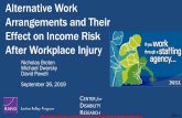 Alternative Work Arrangements and Their Effect on Income ...€¦ · WC benefits and test whether WC benefits close this gap in post-injury income • Caveat: analysis uses pre-tax