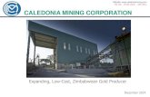 TSX: CAL. OTCQX: CALVF. AIM: CMCL. CALEDONIA MINING ...AIM: CMCL. 2 This presentation does not constitute, or form part of, any offer to sell or issue or any solicitation of any offer