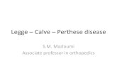 Legge Calve Perthese disease - mums.ac.ir · 2015. 2. 14. · Clinical Features of Legg-Calve-Perthes Disease • Onset: between 18months of age and skeletal maturity (most prevalent