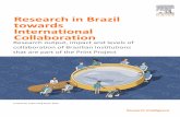 Research in Brazil towards International Collaboration - AGUIA · 31.4% of Brazilian publications are results of International Collaboration Brazil + Europe Europe is the continent