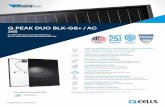 Q.PEAK DUO BLK-G6+ / AC...Q.ANTUM TECHNOLOGY: LOW LEVELIZED COST OF ELECTRICITY Higher yield per surface area, lower BOS costs, higher power classes, and an efficiency rate of up to