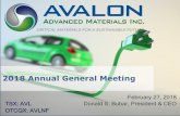 2018 Annual General Meeting - Avalon Rare Metalsavalonadvancedmaterials.com/_resources/presentations/... · 2019. 1. 14. · • China planning to dominate the lithium battery supply