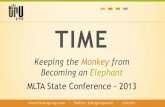TIME€¦ · Becoming an Elephant MLTA State Conference - 2013 / Twitter: @trugroupscott / LinkedIn . Great Conversations »Start with a question »Key ingredient: Trust »Key outputs: