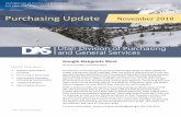 Purchasing Update November 2018 · 2018. 12. 27. · Purchasing Update Page 4 Updates & Notices ontract AR125: The Statewide ooperative ontract AR125 will be expiring on November