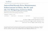 Intensified Resale Price Maintenance Enforcement in China, the …media.straffordpub.com/products/intensified-resale-price... · 2015. 1. 12. · 14 January 2015 Intensified Resale