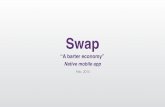 Swap · 2017. 3. 21. · TradeYa! Most successful, with Emphasis on Economy and Social Media COMPETITOR RESEARCH. Makerfox Focus on Startups (ie- coding) COMPETITOR RESEARCH. FavorTree