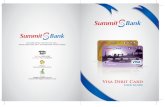 Summit Card Booklet Final THE SUMMIT BANK VISA DEBIT CARD ummits Bank VISA 11/12 DEBIT Debit Card Number: