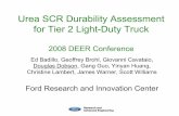 Urea SCR Durability Assessment for Tier 2 Light-Duty Truck...0.072 0.023 0.2427 0.068 0.046 0.00 0.05 0.10 0.15 0.20 0.25 0.30 0.35 THC NMHC CO NOX NOX grams/mil e Weighted Total Tier