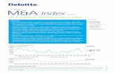 The Deloitte M&A Index...M&A Index Q3 2015 The Deloitte US companies leading surge in M&A Key points • The first half of 2015 has emerged as one of the strongest for M&A, with more