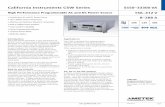 California Instruments CSW Series 5550–33300 VA High … · 2018. 6. 21. · The CSW Series represents a new generation of AC/DC power sources that address the increasing demands