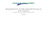 REQUEST FOR PROPOSALS 18-1825 · 2018. 6. 8. · 3 INTRODUCTION Sealed proposals shall be received by the Metropolitan Tulsa Transit Authority (Tulsa Transit), Attention Accounting