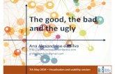 Ana Alexandrino da Silva · The good, the bad and the ugly Ana Alexandrino da Silva ... The bad Evenifitlooks good, they couldbemuchbetter 7th May 2019 –Visualisation and usability