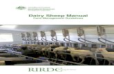 Dairy Sheep Manual - Agrifutures Australia · Gosling, Dairy Sheep Consultant, NZ. Grateful thanks are also extended to contributing author Roberta Bencini for her review and input