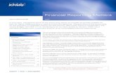 Financial Reporting Matters - KPMG · 2020. 3. 31. · Financial Reporting Matters March 2009 Issue 26 AUDIT In this issue, we discuss some of the accounting issues to consider as