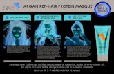 ARGAN REP-HAIR PROTEIN MASQUE - Silk Oil of Morocco · 2016. 7. 19. · damaged and weakened hair. Argan REP-Hair Protein Masque is the ideal solution for damaged, weak and brittle