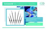 Cotswold Microdissection Needles - Eurosurgical...Cotswold Microdissection Needles Safe - unique fingergrip allows for easy insertion and extraction, without limiting vision and prevents
