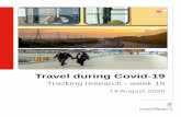 Travel during Covid-19 · 2020. 9. 14. · Travel during Covid-19: omnibus week 15 A quarter of respondents overall, and 14 per cent of those who previously used trains regularly,
