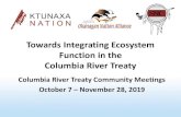 Towards Integrating Ecosystem Function in the Columbia ......Ecosystems GOAL A. Increase the area of functioning habitats for native species that use floodplain, riparian and wetland