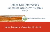 Africa Soil Information for taking agronomy to scale GYGA Workshop 13... · 2020. 2. 27. · Africa Soil Information Globally integrated Soil property Unit Sample size RMSE % variance