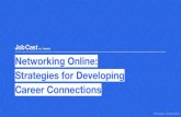 Career Connections Strategies for Developing Networking …...+ Make the most of online tools to foster new one-on-one connections + Practice the art of storytelling for networking