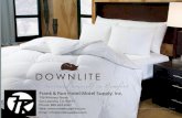 Frank & Ron Hotel-Motel Supply, Inc.institutional.com/imagespdf/downlite/FR Downlite Hospitality Catalog… · Down Alternative Duvet Inserts .....11-12 Duvet Covers Hyde ... our