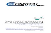 Front Cover - Comtech EF Data · 2019. 10. 15. · Cover ToC MN-SFC1275-4200 iv. 4.3 Front Panel Control Screen Menus ... 4.5.2.4 Global Response Operational Codes ... Conventions