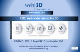 X3D: Web-wide interactive 3D...X3D: Web-wide interactive 3D SIGGRAPH 2017- 1 August 2017 - Los Angeles, USA Anita Havele, Executive Director, Web3D Consortium Anita.Havele@Web3D.org