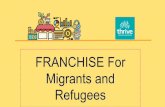 FRANCHISE For Migrants and Refugees · WHAT IS A FRANCHISE A franchiseis a type of business where one person (the franchisor) grants another person (you, the franchisee) the right