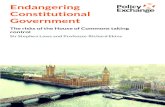 Endangering Constitutional Government · 4 – Endangering Constitutional Government The balance of our democratic institutions The fundamental principle of the UK constitution is