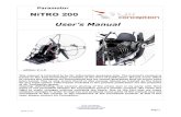 NiTRO 200 - motorparaglider.info · 2017. 1. 14. · NiTRO 200 User’s Manual edition: V-1.0 This manual is intended to be for information purposes only. The manual’s content is