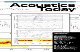 Volume 10 | Issue One Winter 2014 Acoustics Today · 2014. 10. 26. · regarding the magazine. ACOUSTICS TODAY (ISSN 1557-0215, coden ATCODK) January 2014, volume 10, issue 1, is