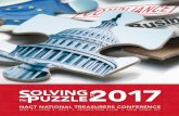 DEAR NACT COLLEAGUES...SOLVING THE PUZZLE IN 2017 3 On behalf of the NACT Board of Directors, we invite you to attend the 2017 National Treasurers Conference in New York City, from