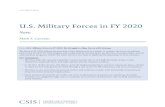 U.S. Military Forces in FY 2020 · Part of U.S. Military Forces in FY 2020: The Struggle to Align Forces with Strategy The Navy in FY 2020 reflects the priorities of the department