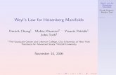 Weyl’s Law for Heisenberg Manifolds Chung, Khosravi ...comet.lehman.cuny.edu/petridis/collaborativeheisenberg.pdf · Weyl’s Law for Heisenberg Manifolds Chung, Khosravi, Petridis,