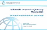 Indonesia Economic Quarterly March 2016pubdocs.worldbank.org/pubdocs/publicdoc/2016/3/71828145801092… · challenge Given pressures on export and oil and gas fiscal revenues, private