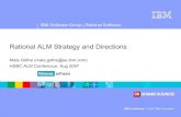 Rational ALM Strategy and Directions · IBM Software Group | Rational Software IBM Confidential | © 2007 IBM Corporation Rational ALM Strategy and Directions Mats Göthe (mats.gothe@se.ibm.com)