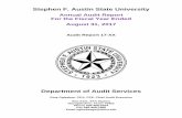 Stephen F. Austin State University · This annual report is submitted in compliance with the Internal Auditing Act of the State of Texas (Government Code Chapter 2102) and the Rules