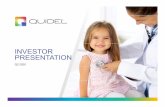 Quidel Investor Presentation Q220 5.8.2020 v2 · 2020. 5. 26. · for Flu, Strep and H. pylori tests 1979 -1989 Company founded Primarily a provider of Strep A and Pregnancy rapid